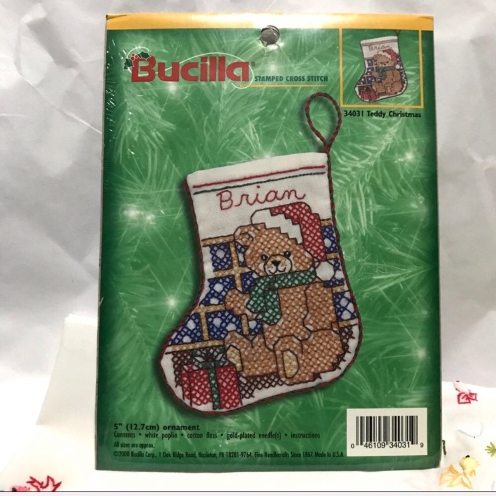 Bucilla Mini-Stocking Cross-Stitch Ornamen…